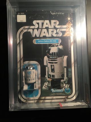 Vintage 1978 Kenner Star Wars Moc 12 Back - A R2 D2 - Afa Graded 70 Ex,
