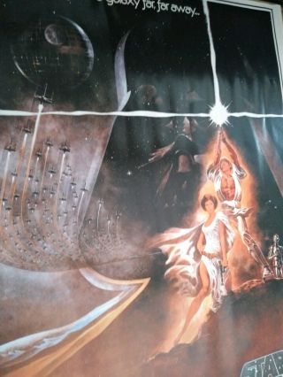 VINTAGE 1977 STAR WARS ONE SHEET STYLE A MOVIE POSTER 77/120 1993 GUC 8