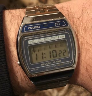 Vintage Rare Collectible Casio Melody Alarm M 1230 Watch,  Perfectly