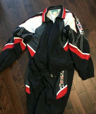 Vintage Diadora Track Suit.  80s 90s Sportswear.  Jacket & Pants
