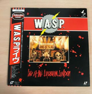 Wasp Live At The Lyceum London Laserdisc Japan Ultra Rare Complete With Obi