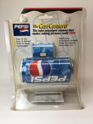 Vintage 1998 Pepsi Can 35mm Film Camera With Flash 2