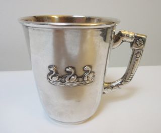 Rare Antique Sterling Silver Christening Child 