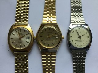 3 X Vintage Mens Mechanical Watches Montine Automatic Lucerne Ect