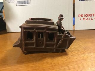 Cast Iron Stagecoach With Driver