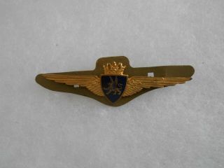 Boac Airline Airways Pilots Metal Wing Brevet With Backing Plate 2ww Vintage