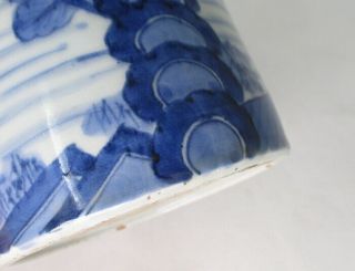 H462: Real Japanese OLD IMARI blue - and - white porcelain ware incense burner 1 4