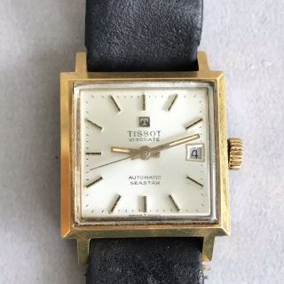 Vintage Tissot Visodate Automatic Seastar Wristwatch Square Watch Waterproof