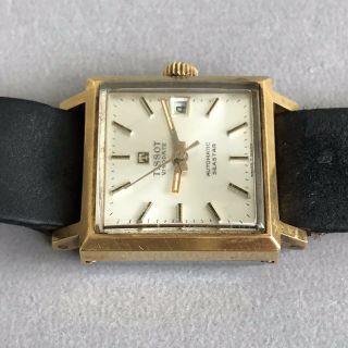 Vintage TISSOT VISODATE AUTOMATIC SEASTAR Wristwatch Square Watch Waterproof 5