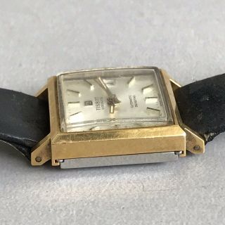 Vintage TISSOT VISODATE AUTOMATIC SEASTAR Wristwatch Square Watch Waterproof 7