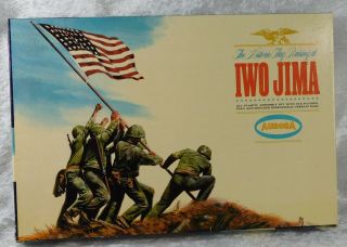 Vtg Aurora Wwii Iwo Jima Historic Flag Raising Model Kit 1966 W All Parts