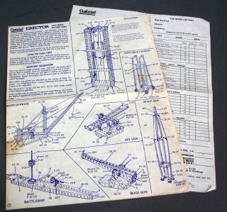 1976 Gabriel A.  C.  Gilbert Erector Model Building Guide Instructions/parts Order
