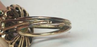 Vintage 14K GOLD Ruby Sapphire Emerald HAREM Princess Ring 6.  1g Not Scrap s7.  5 7