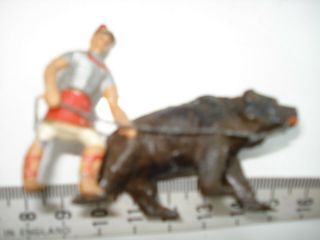 VINTAGE LEAD ROMAN SOLDIERS,  BEAR,  DOG 2 HORSEMEN.  15 Characters in total. 10