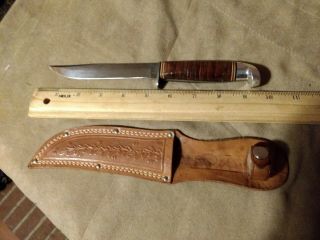Rare Vintage Western Boulder Co Usa 9 1/2 " Sheath Knife