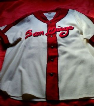 Vintage Wool San Diego Baseball Jersey Ebbets Field Flannels Extra Large 5