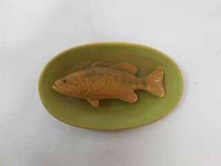 Vintage Signed Rosemeade Pottery Fish Plaque 8