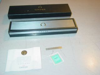Vintage 1969 Rare Omega Watch Box / Case With Apphette Paper Work And Tag