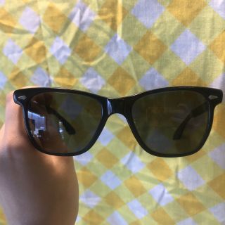 Vintage American Optical Saratoga (jfk) True Color 25 - 51 Black Sunglasses