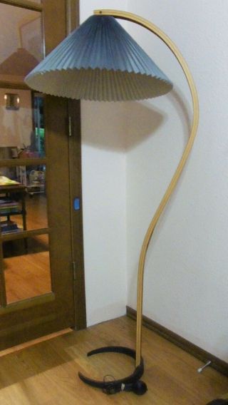Vintage Caprani Danish Bentwood Floor Lamp Midcentury Modern With Shade