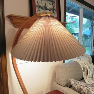 Vintage Caprani Danish Bentwood Floor Lamp MidCentury Modern With Shade 8