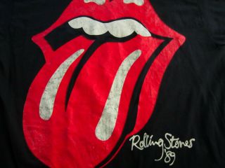 Vintage Men ' s Rolling Stones 1989 Steel Wheels T Shirt Size XL 2