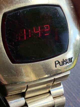 Vintage Pulsar P2 LED Digital Time Computer 14KGF Mens Watch 2
