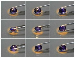 Rare 2.  41ct 8.  3x6.  5mm IF Oval Natural Color Change Sapphire,  Heated Only 6