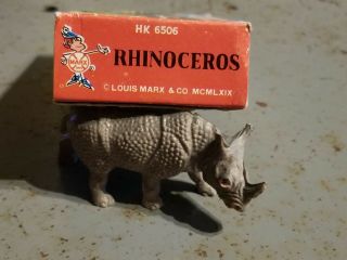 Animal Kingdom by Marx RHINOCEROS 17 of 24 MK 6506 Taiwan Box 1969 3