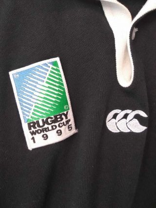 Vintage Canterbury Of Zealand Rugby Union All Blacks World cup 1995 t - shirt 4