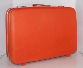 Vintage Oshkosh Luggage Orange.  Travel Case.  Vintage Luggage