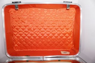 vintage oshkosh luggage Orange.  Travel Case.  Vintage Luggage 4