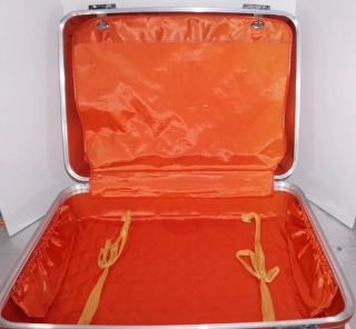 vintage oshkosh luggage Orange.  Travel Case.  Vintage Luggage 8