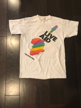Rare Vintage 1985 Live Aid Concert T - Shirt