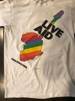 Rare Vintage 1985 Live Aid Concert T - Shirt 2