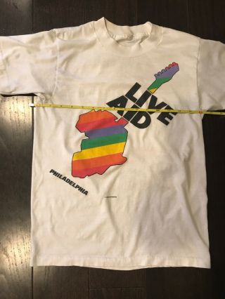 Rare Vintage 1985 Live Aid Concert T - Shirt 7
