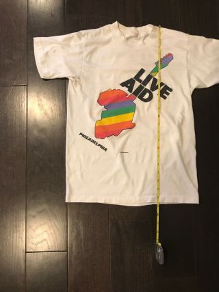 Rare Vintage 1985 Live Aid Concert T - Shirt 8