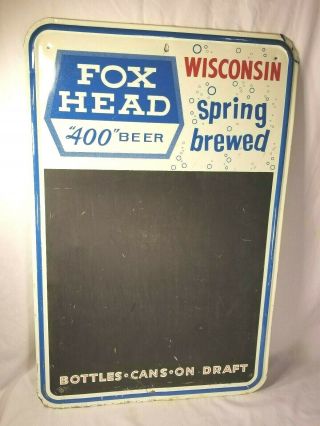 Vintage Fox Head " 400 " Beer Sign