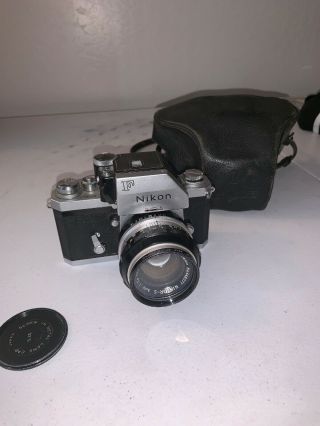 Vintage Nikon F 35mm Film Camera With Nikkor Lens - 