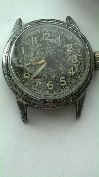 Vintage Military World War II Elgin Type A - 11 AF43 Wristwatch 539 15j Gold wash 2