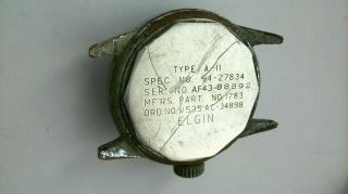 Vintage Military World War II Elgin Type A - 11 AF43 Wristwatch 539 15j Gold wash 7