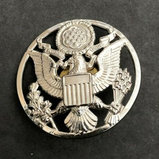 E Pluribus Unum Hat Badge Screw Back Pin Us Military Eagle Crest Insignia Emblem
