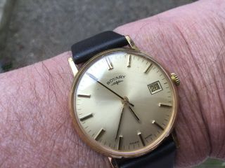 Vintage Mans Rotary Gold Watch