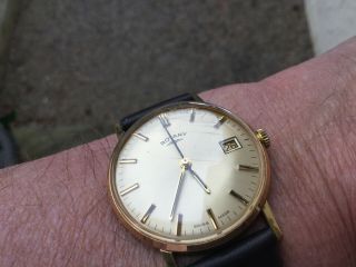 Vintage Mans Rotary Gold Watch 3