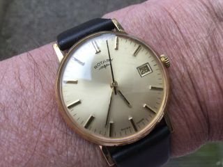 Vintage Mans Rotary Gold Watch 4