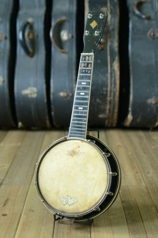 Vintage Regal Le Domino Banjo Ukulele Jr Stewart Luthier Project,  Martin Strings