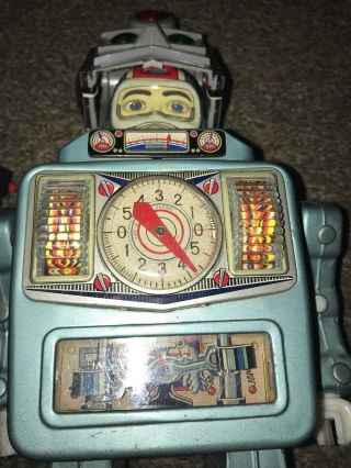 OLD VINTAGE JAPAN HORIKAWA TIN TOY SPACE ROBOT BATTERY OPERATED 2