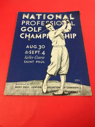 Vintage Golf Memorabilia / 15th Annual Professional Golf 1932 Keller Course