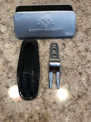Scotty Cameron Stainless Steel Pivot Tool W/black Alligator Case - Rare
