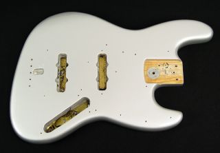 1975 Fender Jazz Bass Body Silver Pro Refinish Vintage American Usa 1976